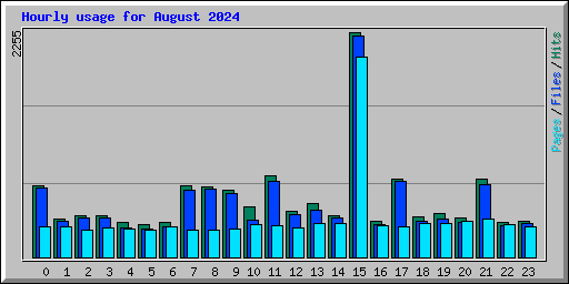 Hourly usage for August 2024