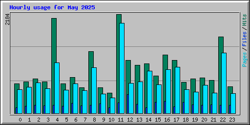 Hourly usage for May 2025