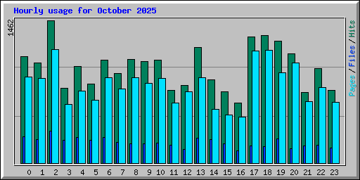 Hourly usage for October 2025