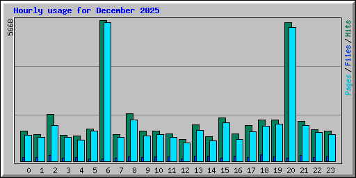 Hourly usage for December 2025