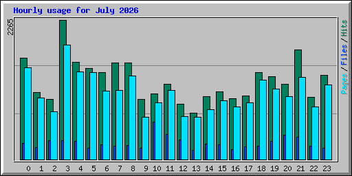 Hourly usage for July 2026