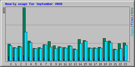 Hourly usage for September 2026