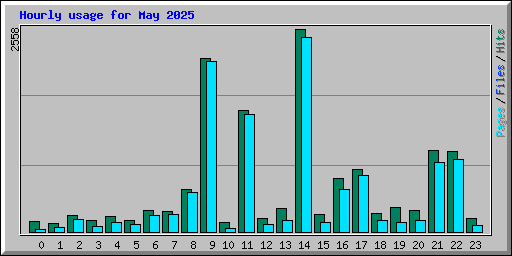 Hourly usage for May 2025