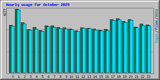Hourly usage for October 2025