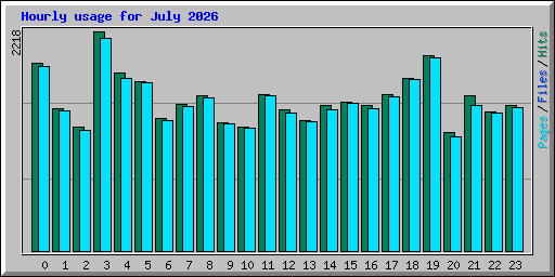 Hourly usage for July 2026